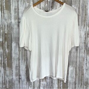Loft White Knit Blouse